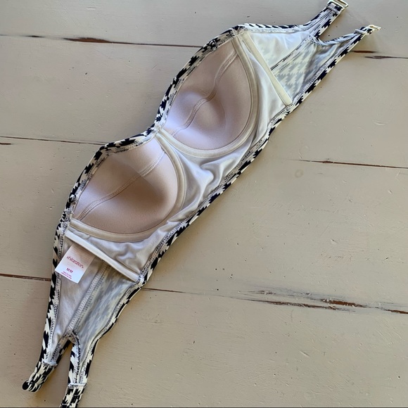 Women's Navy & White Graphic Pattern Molded Bandeau Bikini Top by Xhilaration - Picture 6 of 9